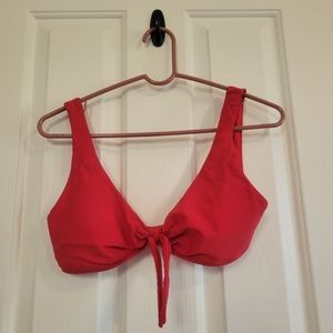 Hollister red scoop neck bikini top